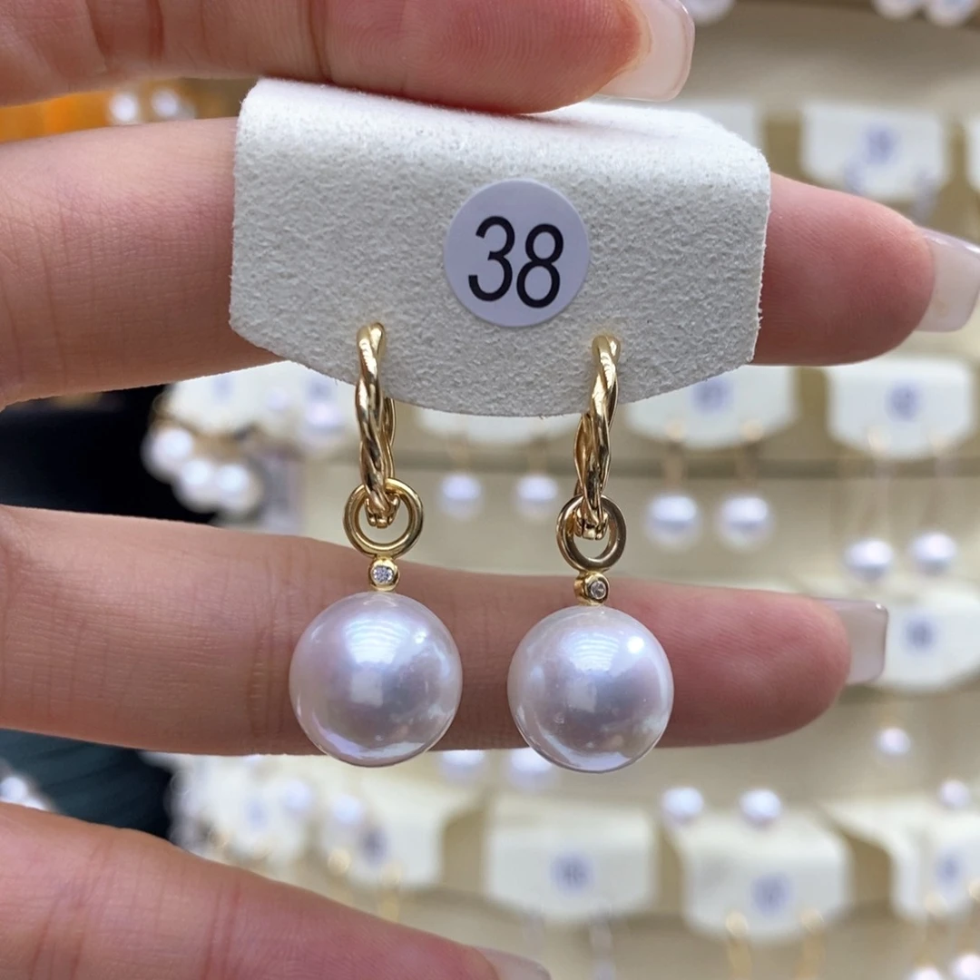 淡水珍珠耳饰银S925镶嵌