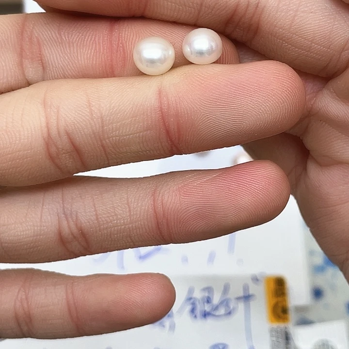 淡水珍珠耳饰银S925镶嵌时*.