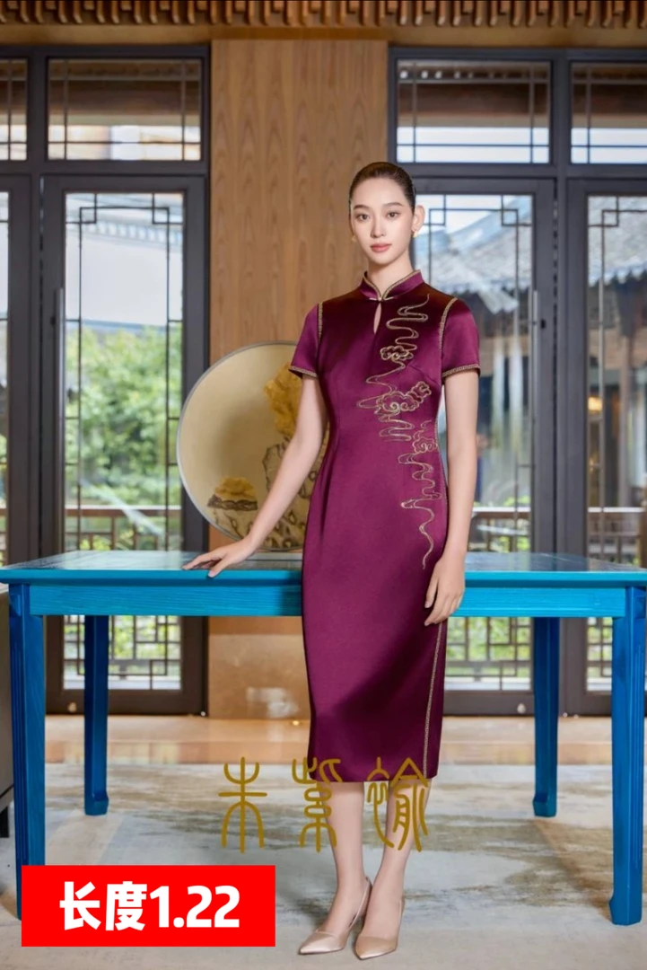 170297高贵褕喜婆婆喜妈妈国风旗袍礼服敬酒服日常旗袍旗袍新中式