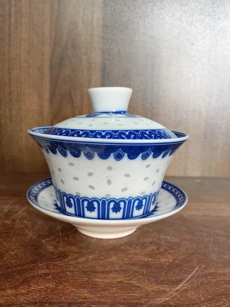 M14景德镇制陶瓷玩玉三才盖碗一套