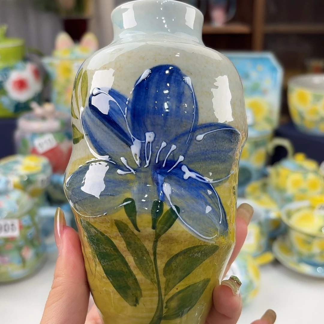 景德镇手绘高温釉下彩陶瓷茶具
