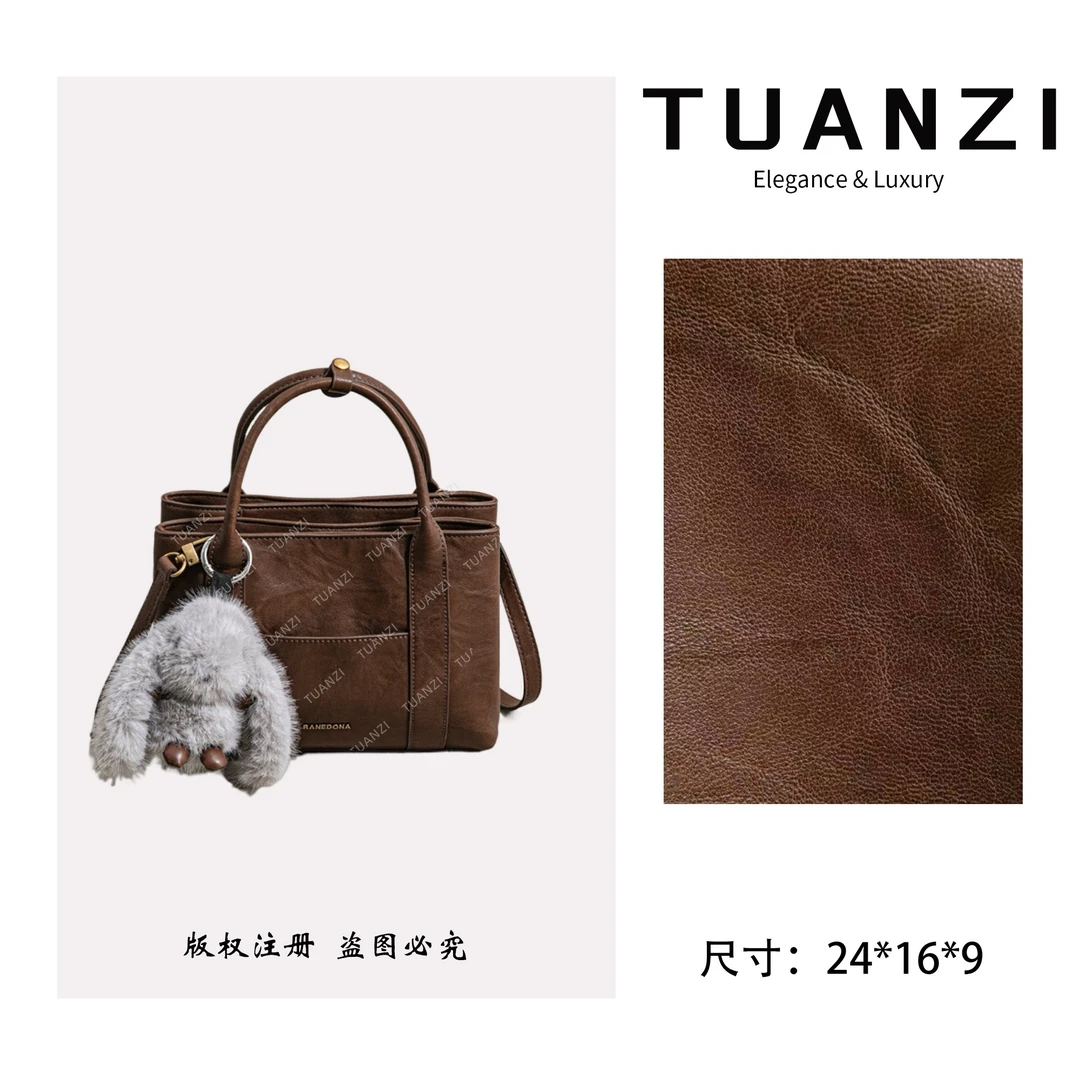 TUANZI『高端玩家』秋冬新款24cm原创设计斜挎包SK-83311-奶茶可可