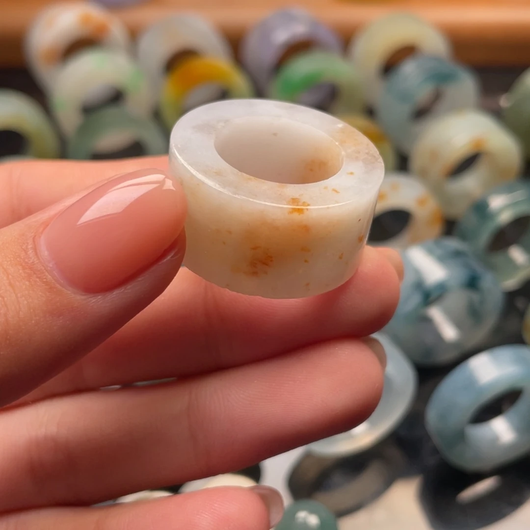 未镶嵌定制翡翠洒金宽版