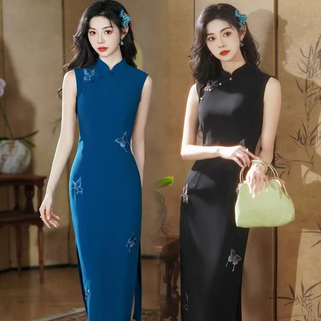 苏故里【翩若惊鸿】复古显瘦少女修身旗袍日常复古旗袍单层衣长120