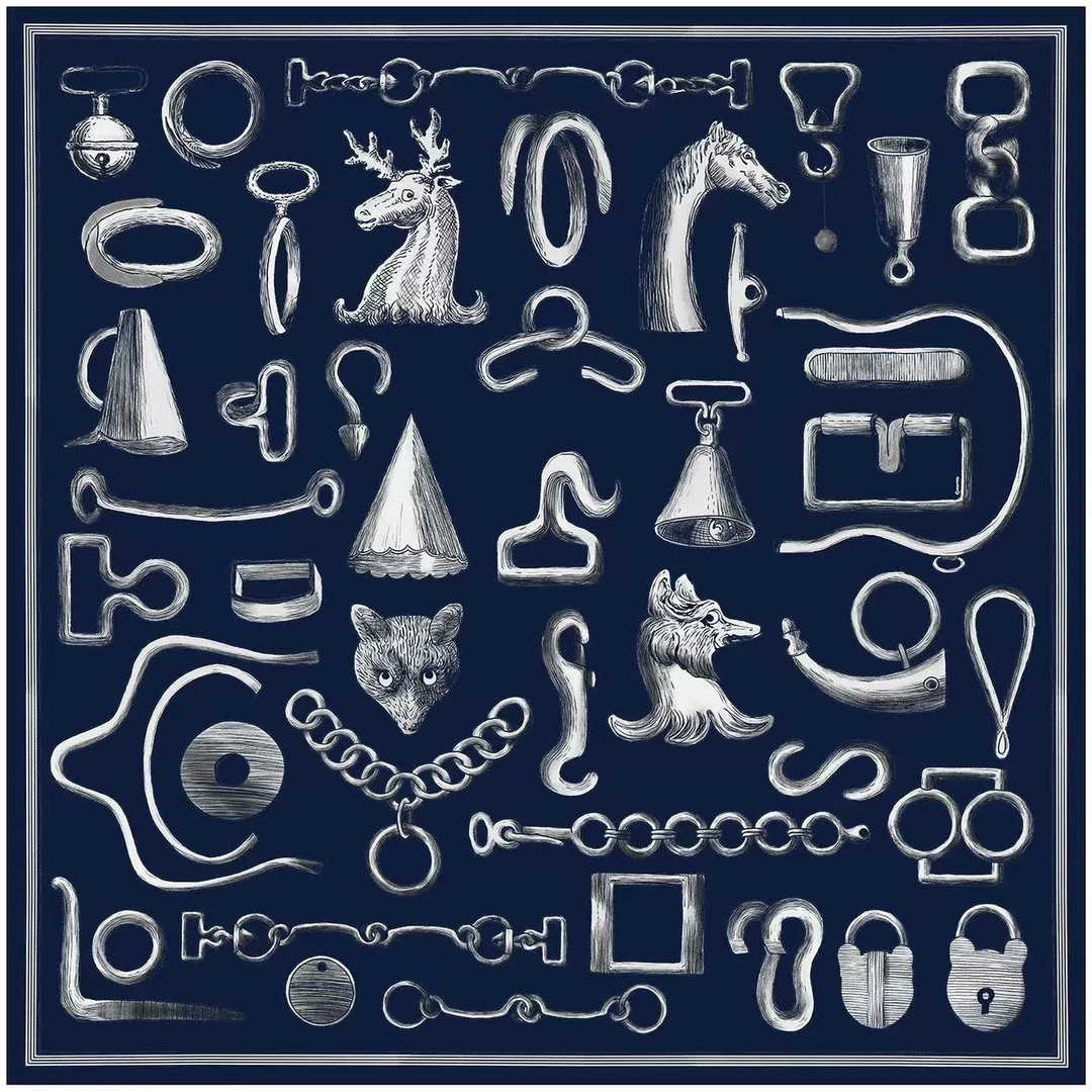 赞赞家【220-221马具故事】丝绒披肩时尚百搭双面印花女士大方巾