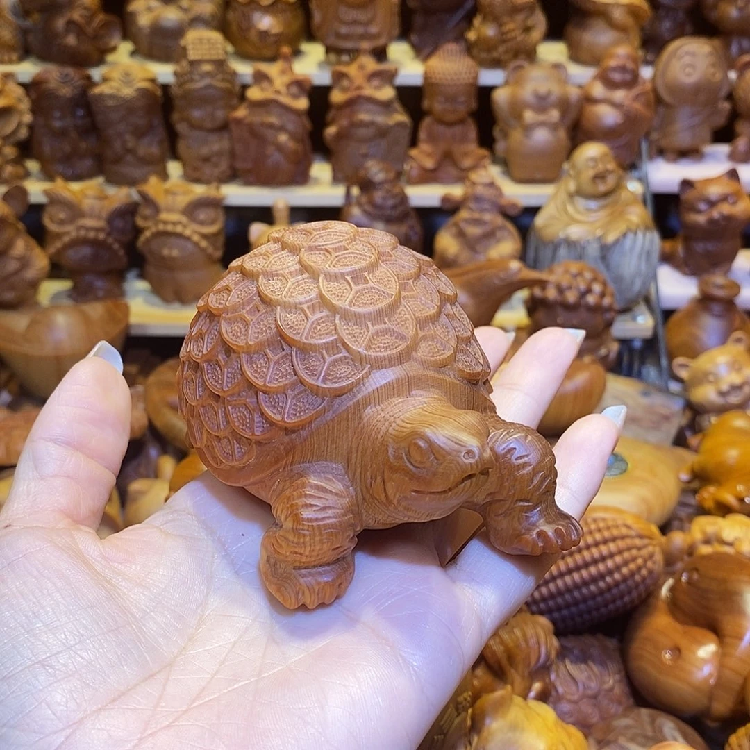 蛋****木崖柏木雕大金钱龟摆件