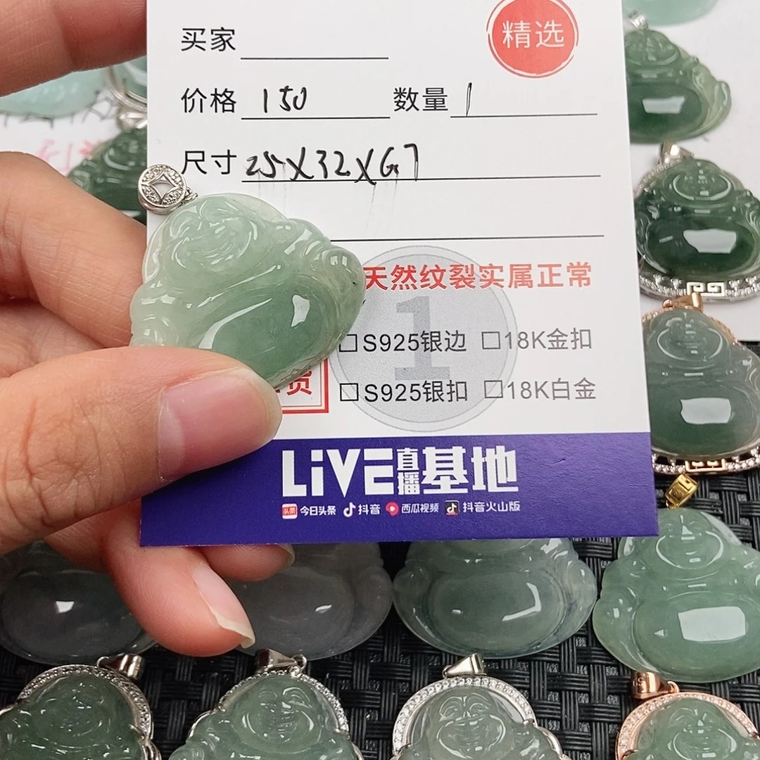 翡翠银S925镶嵌颈饰