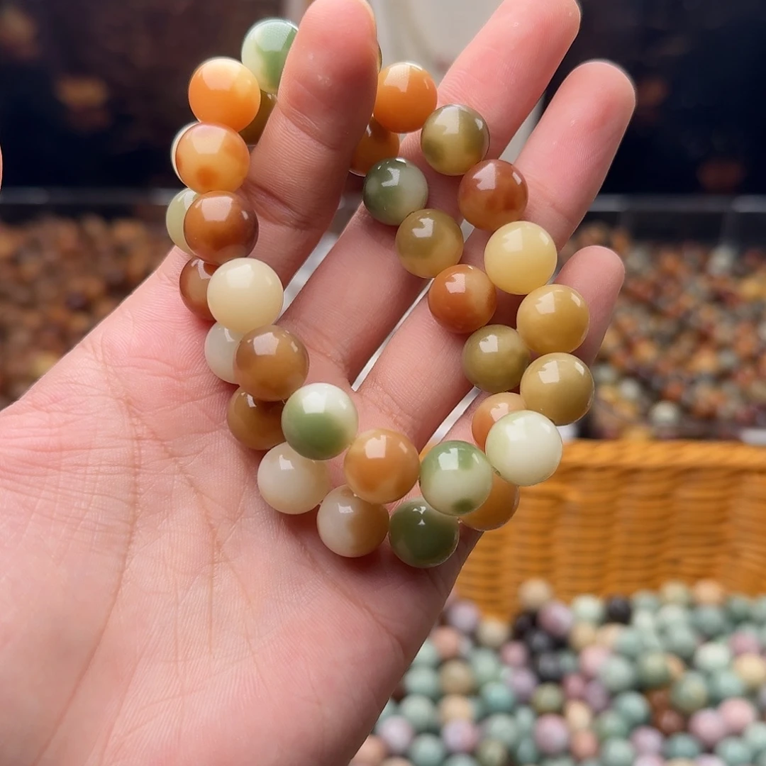 吊坠菩提根/象牙果一条油膏蝴蝶花皮 12 圆成品