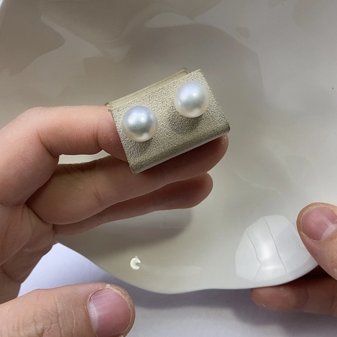 海水珍珠耳饰18K金镶嵌