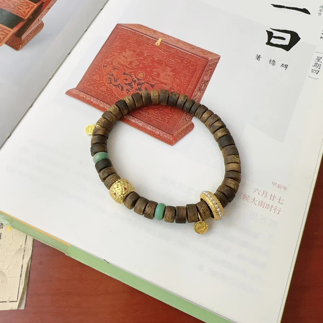 【小耳朵】奇楠沉香片片珠单圈手串 三 L240987