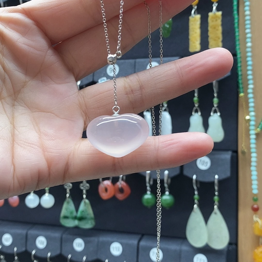 卷***妹颈饰银S925镶嵌水晶