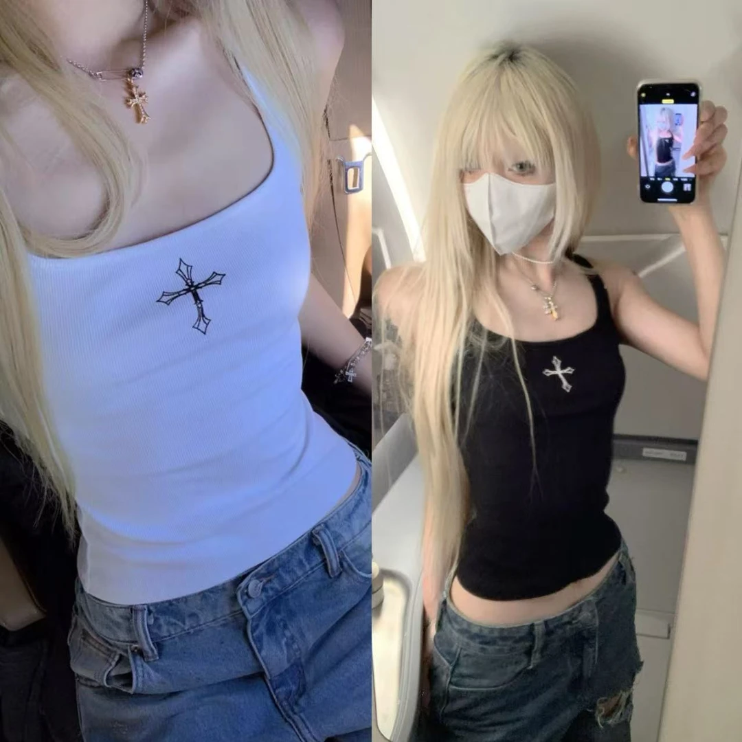 徐秋阳  十字背心（春夏新款）百搭时尚休闲显瘦显白背心12055