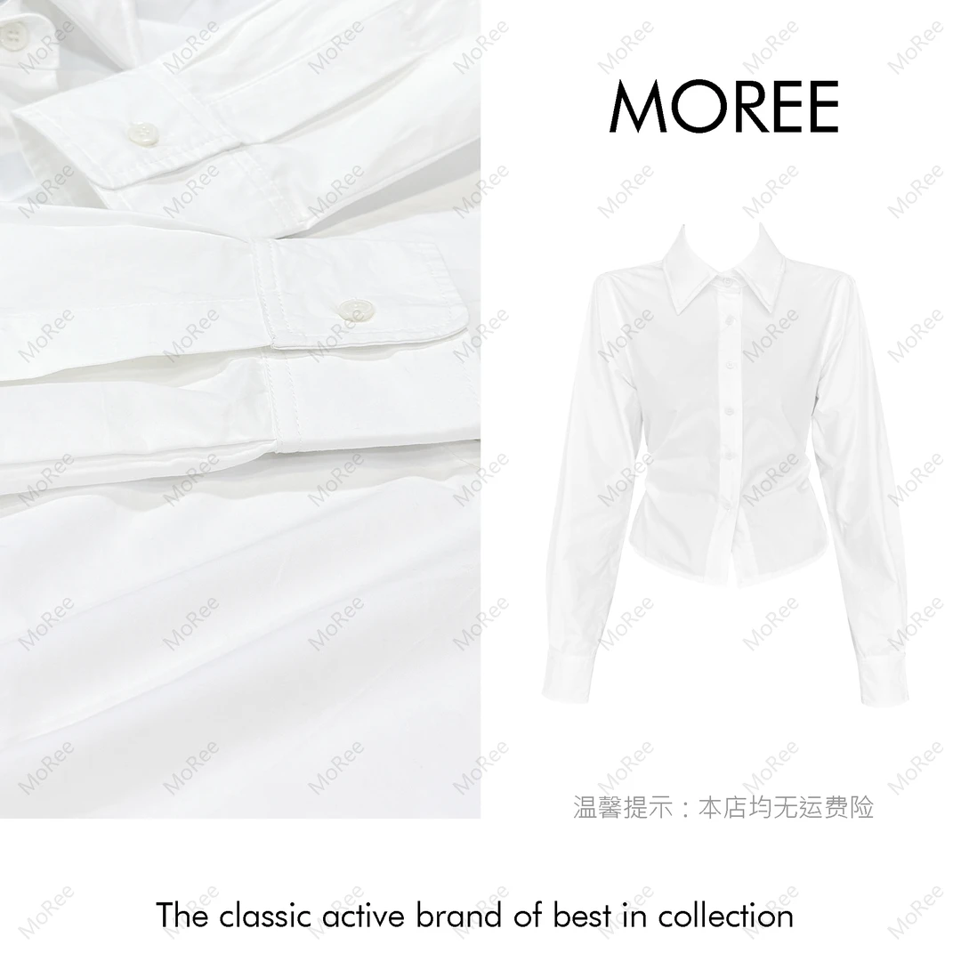 【MOREE】Modèle d’automne小众绑带设计感衬衣-Z6299