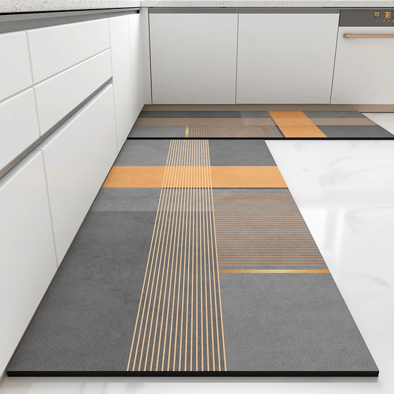 【吸水防滑】进口厨房专用地垫脚垫长条吸油家用地毯耐脏轻奢可定制