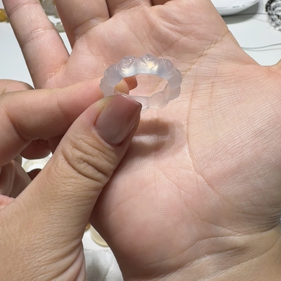 未镶嵌戒指玛瑙/玉髓福利款不退换薰衣草紫港17内18.2