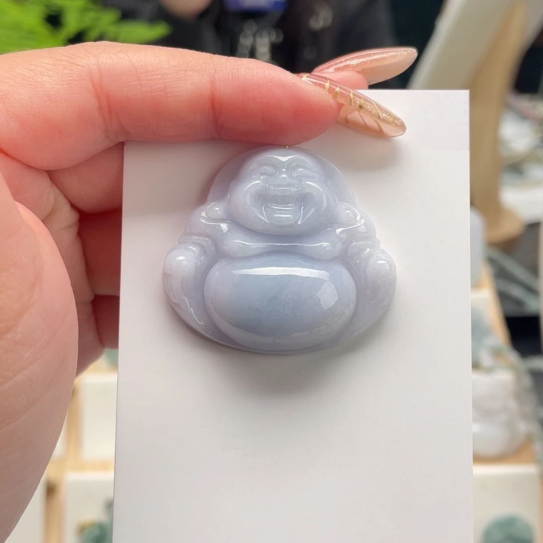 翡翠未镶嵌颈饰佛公
