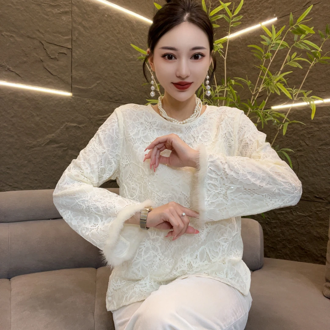 深圳南油乐总-6562-新品上新提花新中式打底衫