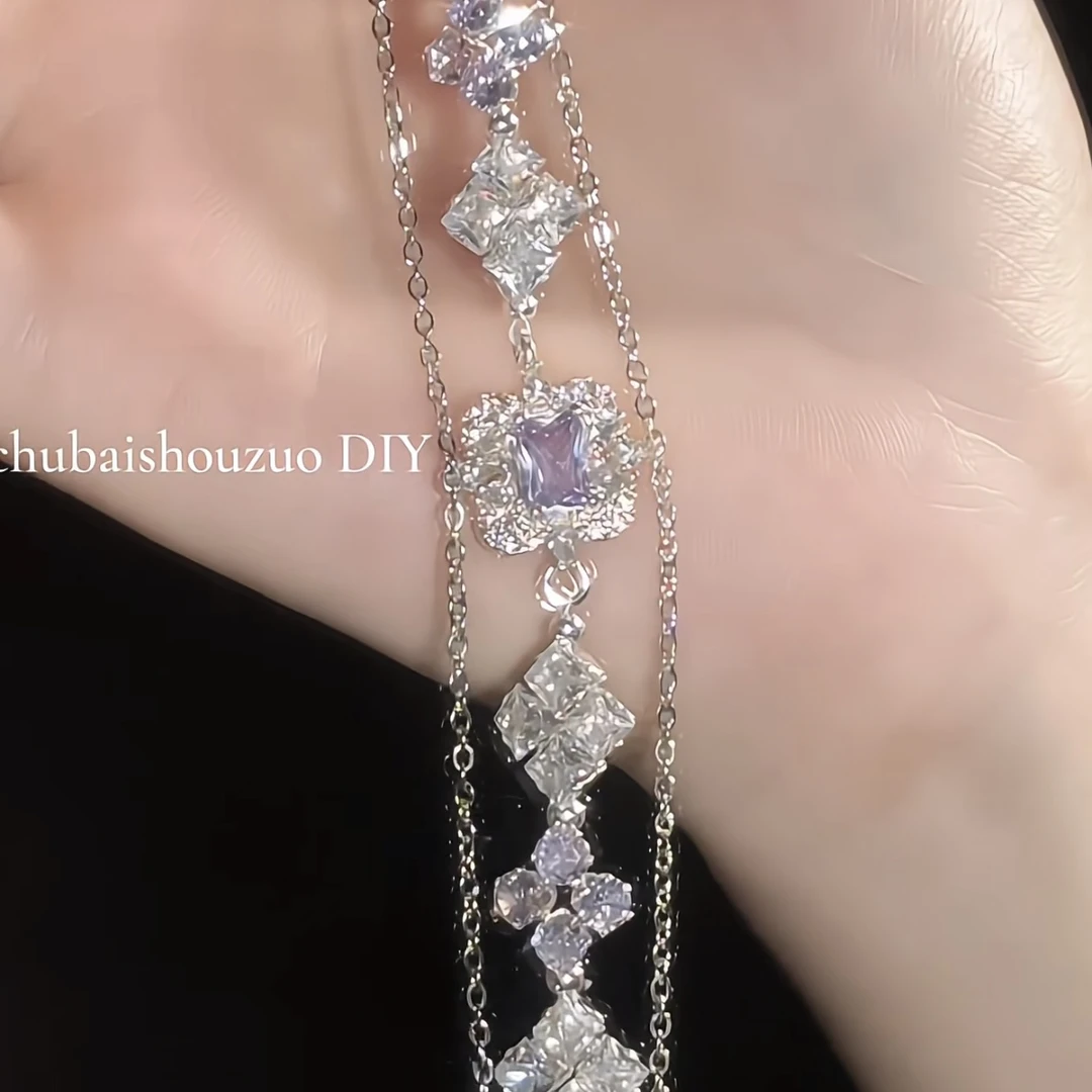 [初白】巴洛克宫廷手链材料18K镀真金锆高保手工diy串珠饰品配件