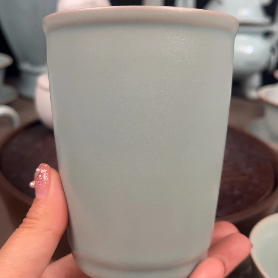 仿古釉水可乐杯全手工