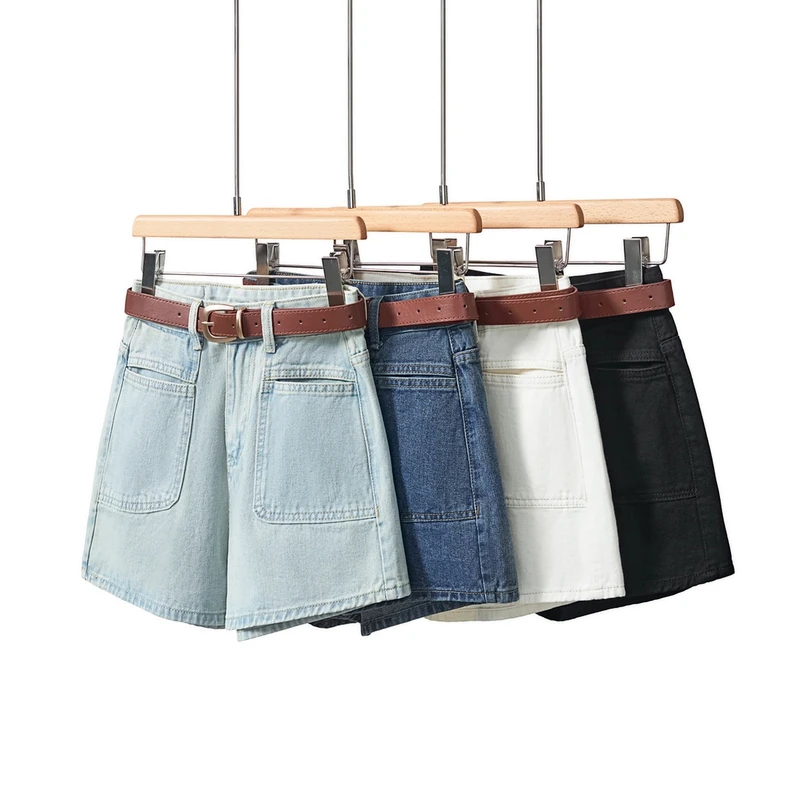 牛仔短裤女士春夏季薄款高腰显瘦a字型宽松阔腿外穿休闲时尚2218