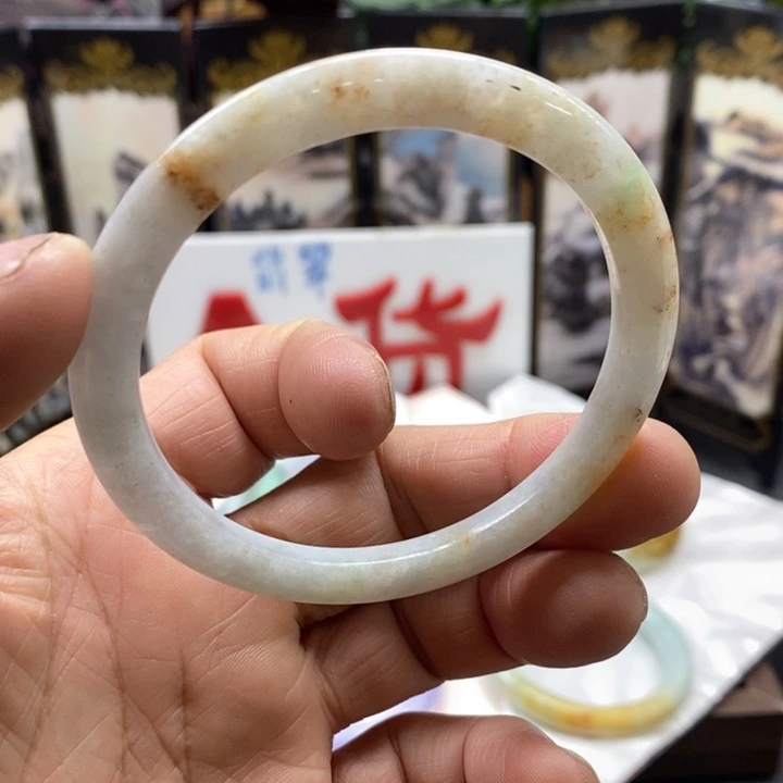 翡翠未镶嵌手镯翡翠手镯55-57，卡5