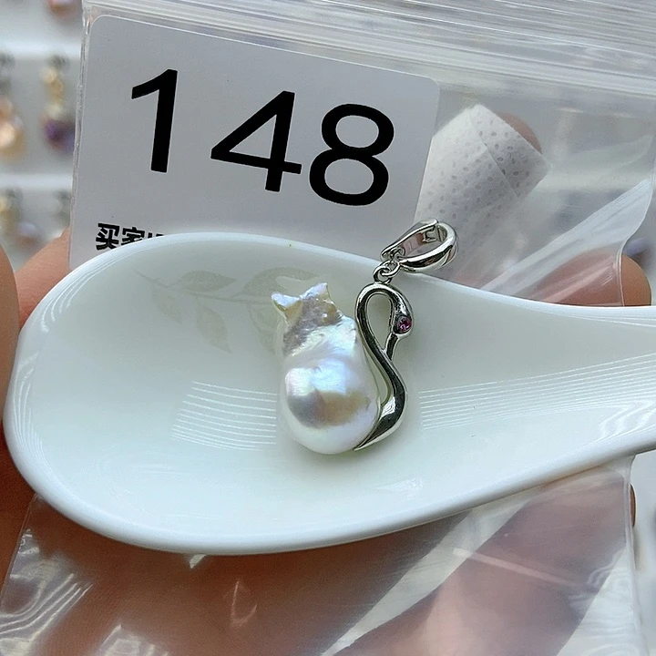 淡水珍珠颈饰银S925镶嵌