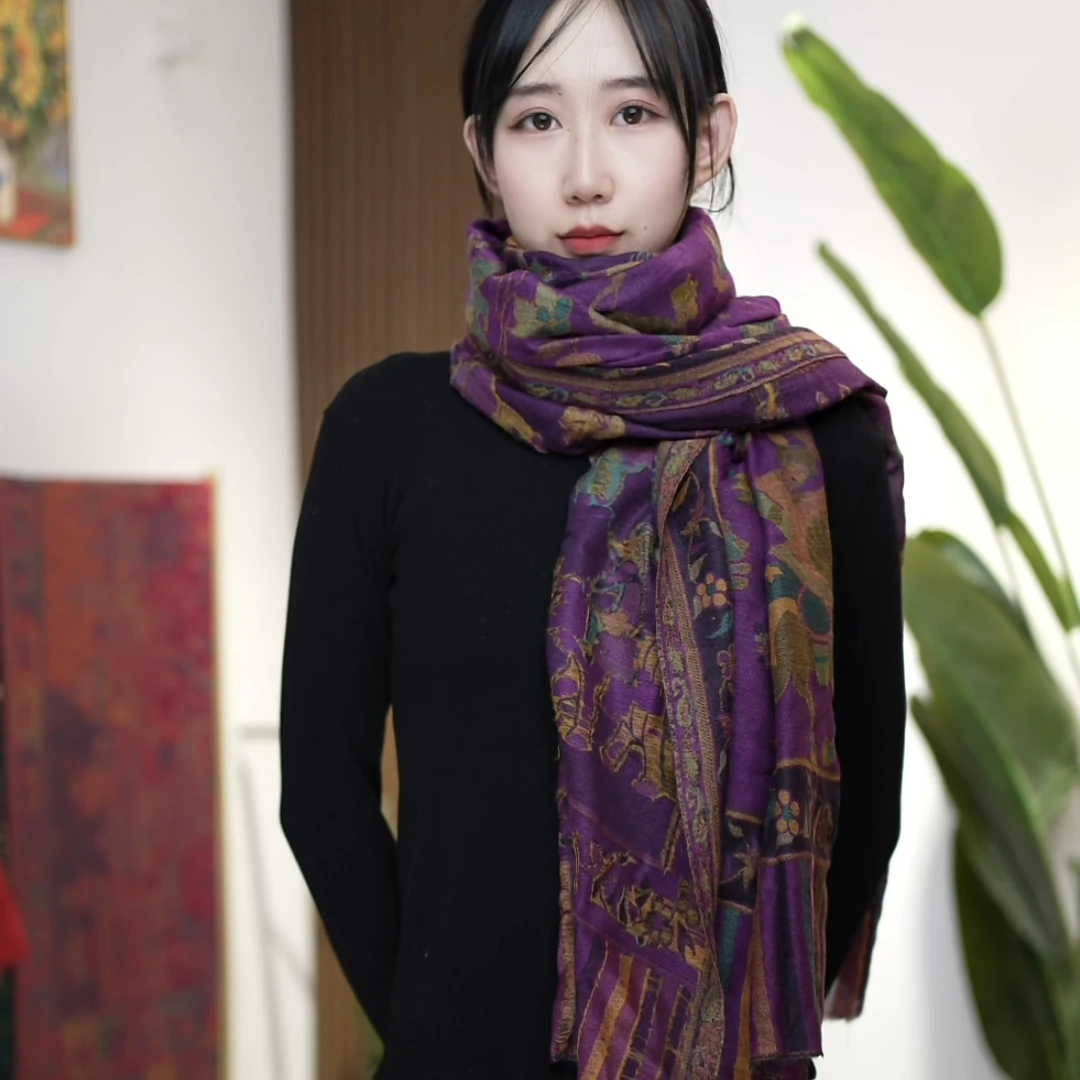 国内现货 克什米尔单面卡尼围巾披肩
