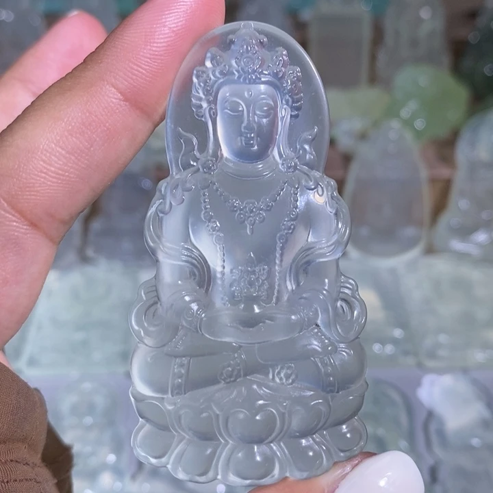岫玉未镶嵌颈饰吊坠