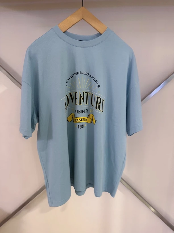 ERASER橡皮美式复古印花夏日宽松T恤1232101018