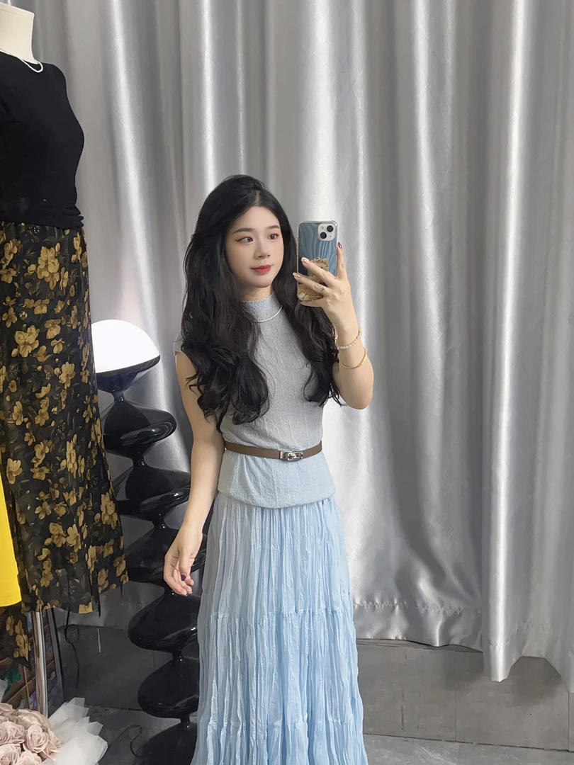 【虎妹推荐】小个子甜美上衣腰带半身裙（三件套）