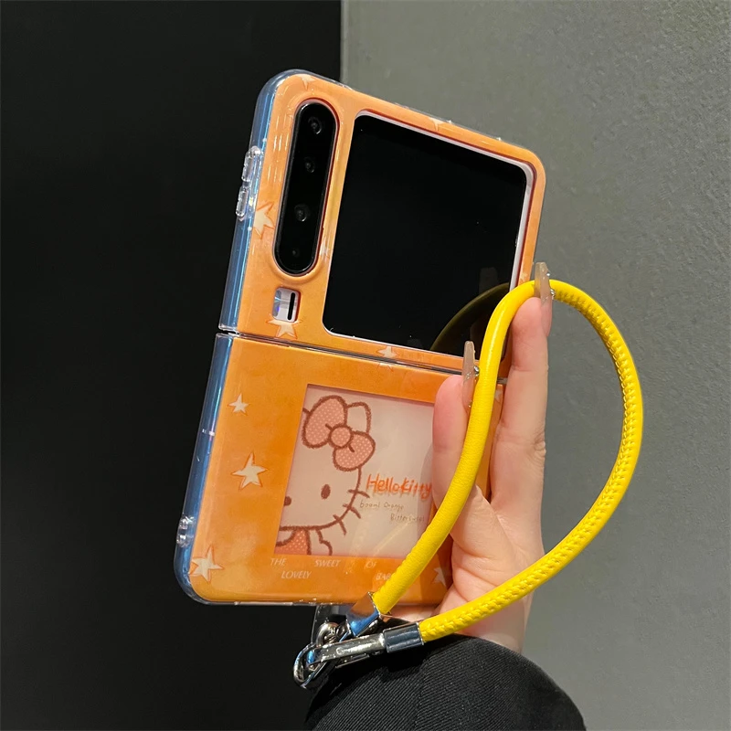 适用华为PuraX典藏版折叠屏手机壳可爱相框KT猫p50pocket2新款女