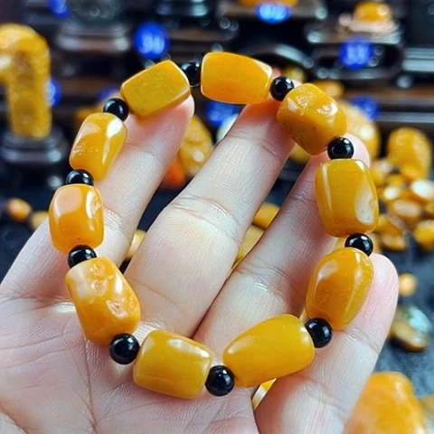 田黄石游*田黄石原石手串