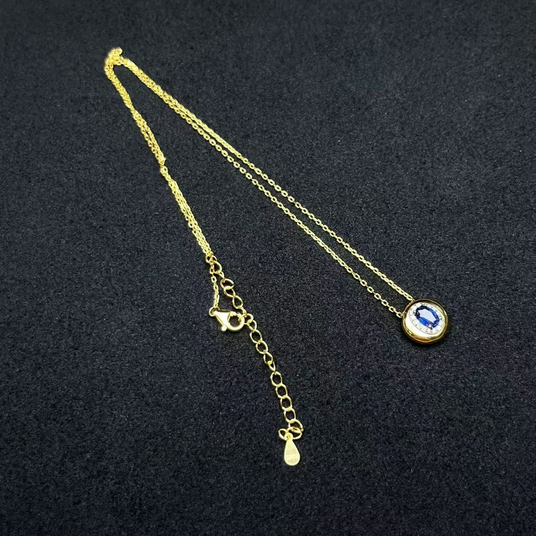 【非遗珍宝】S925蓝宝石项链 约4.5mm（多样性发其一）