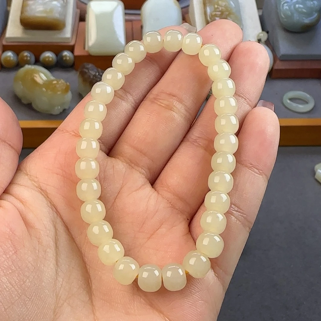 【闪购商品】和田玉手串未镶嵌斑*线