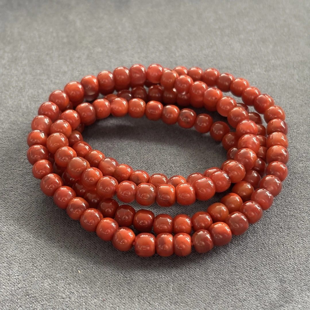 【欣妈珠宝】5726#瓦西南红多圈手串6.5-7mm