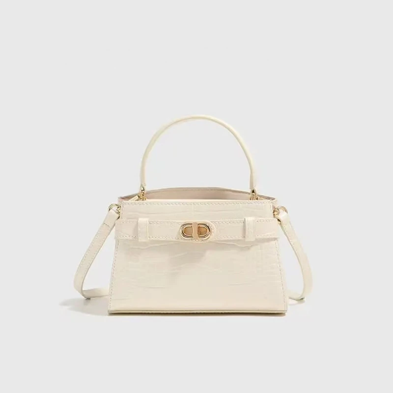 凯莉包包女包2025时尚新款时尚潮流百搭单肩斜挎手拎鳄鱼纹女包