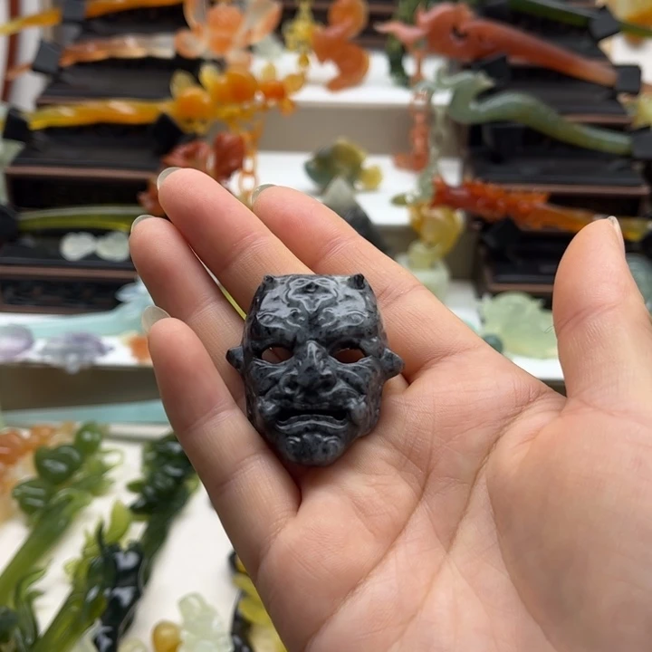 蛇纹石玉未镶嵌岫玉发簪