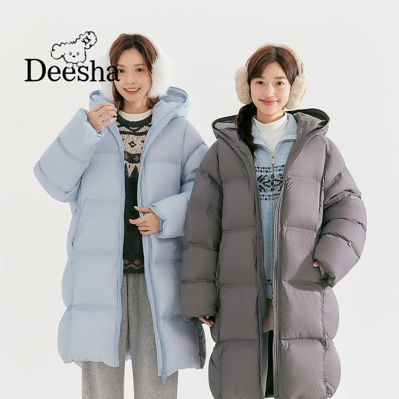 笛莎青少年冬季连帽三防长款羽绒服-N22556602