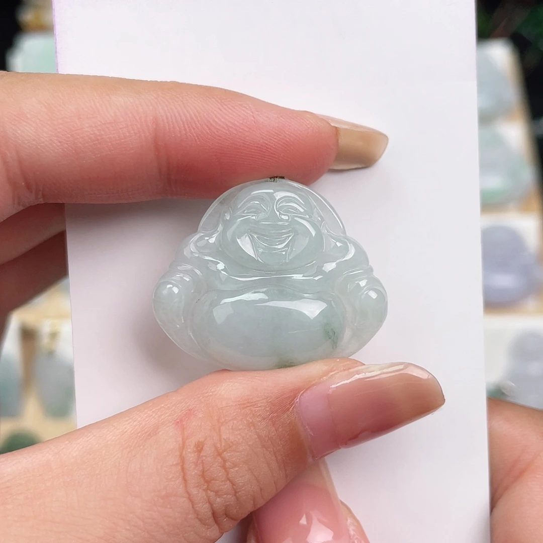 翡翠未镶嵌颈饰佛公