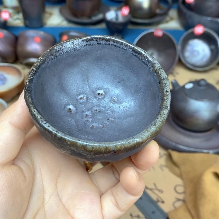 杯子全手工纯柴烧裸烧茶杯