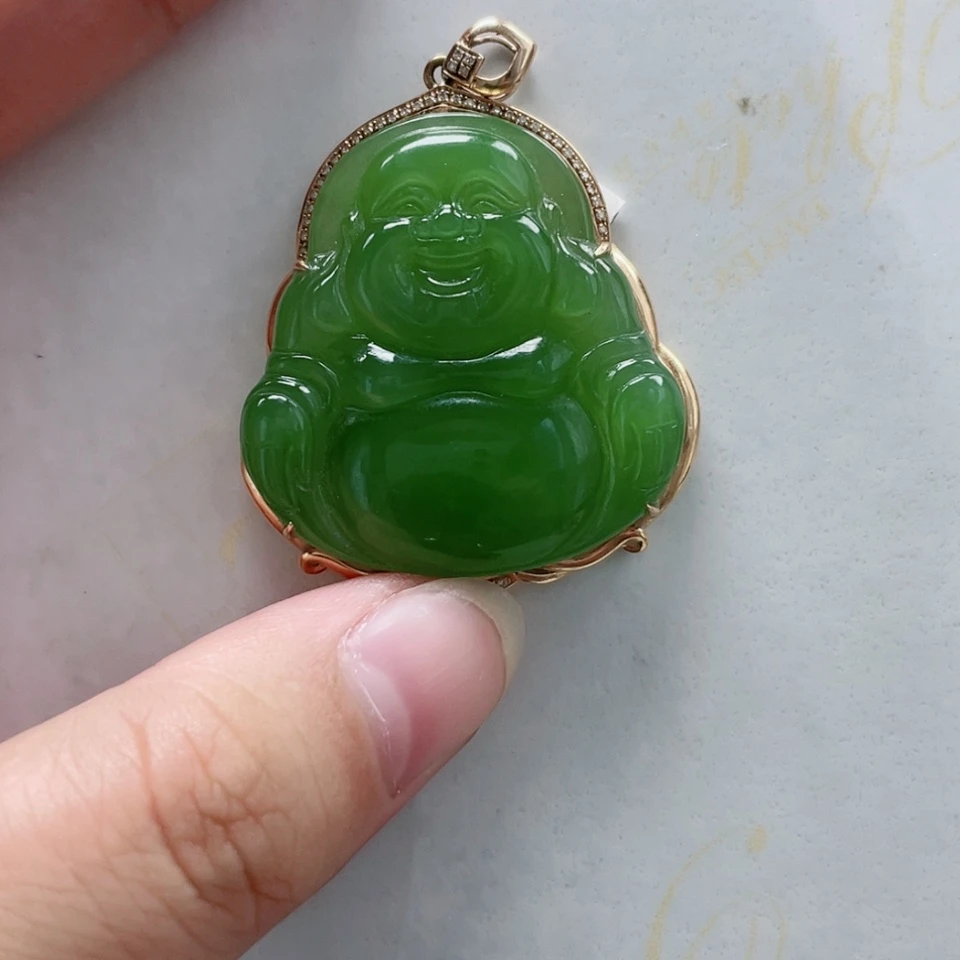 【闪购商品】和田玉（碧玉）未镶嵌颈饰和田玉碧玉佛公