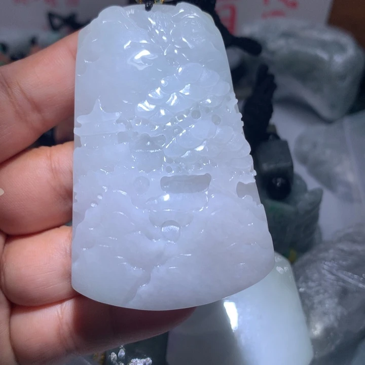 颈饰未镶嵌翡翠保真天然A货翡翠