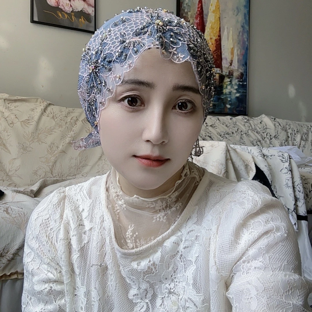 时尚包头帽镂空头巾帽民族风帽子蕾丝网红百搭秋冬风透气送礼品