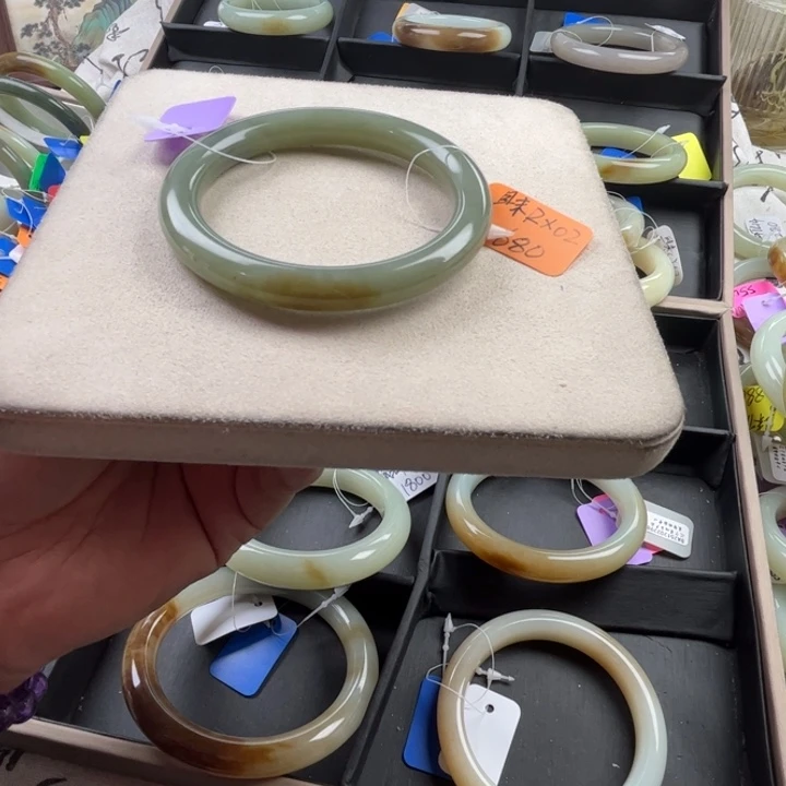 未镶嵌手镯和田玉玲珑美镯59.3