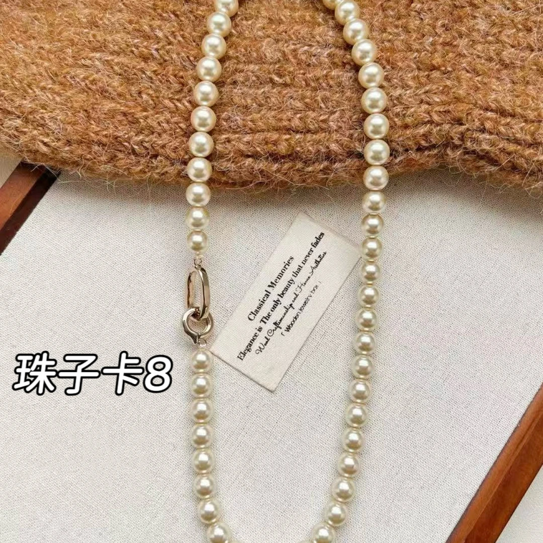 XL-89爆款摩卡慕斯色气质简约大气珠珠项链