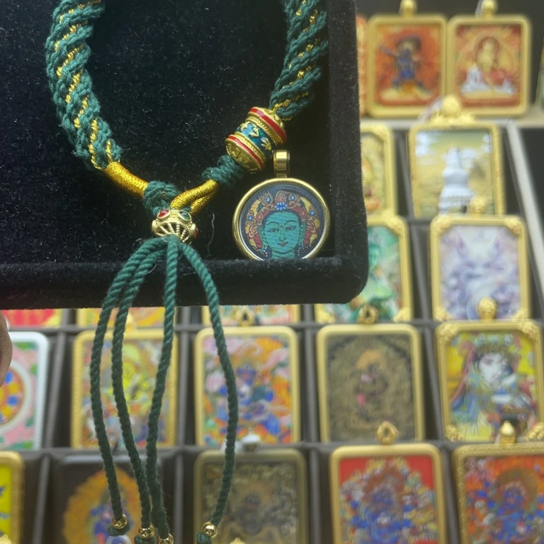 翠***花吊坠唐卡定制一步到位