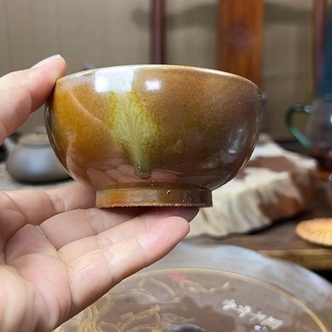 戬谷龙窑柴烧茶杯76