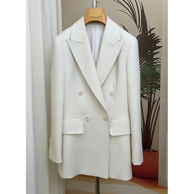 【芬姐推荐】新款百搭西装外套女双排扣西服气质高级感顺色扣9001