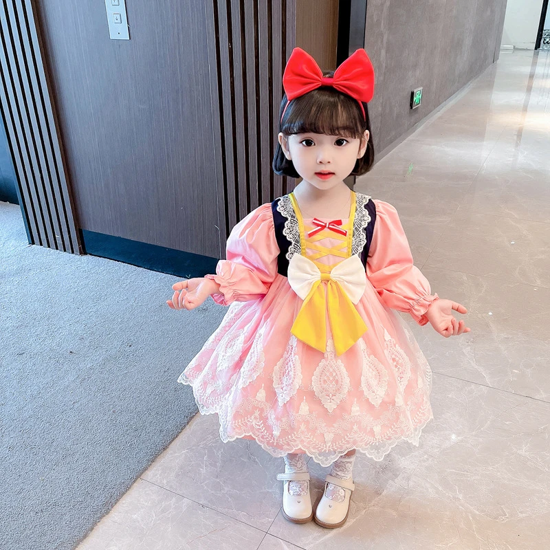 女童洛丽塔公主裙秋冬款2024新款洋气儿童绝美连衣裙女孩生日裙子