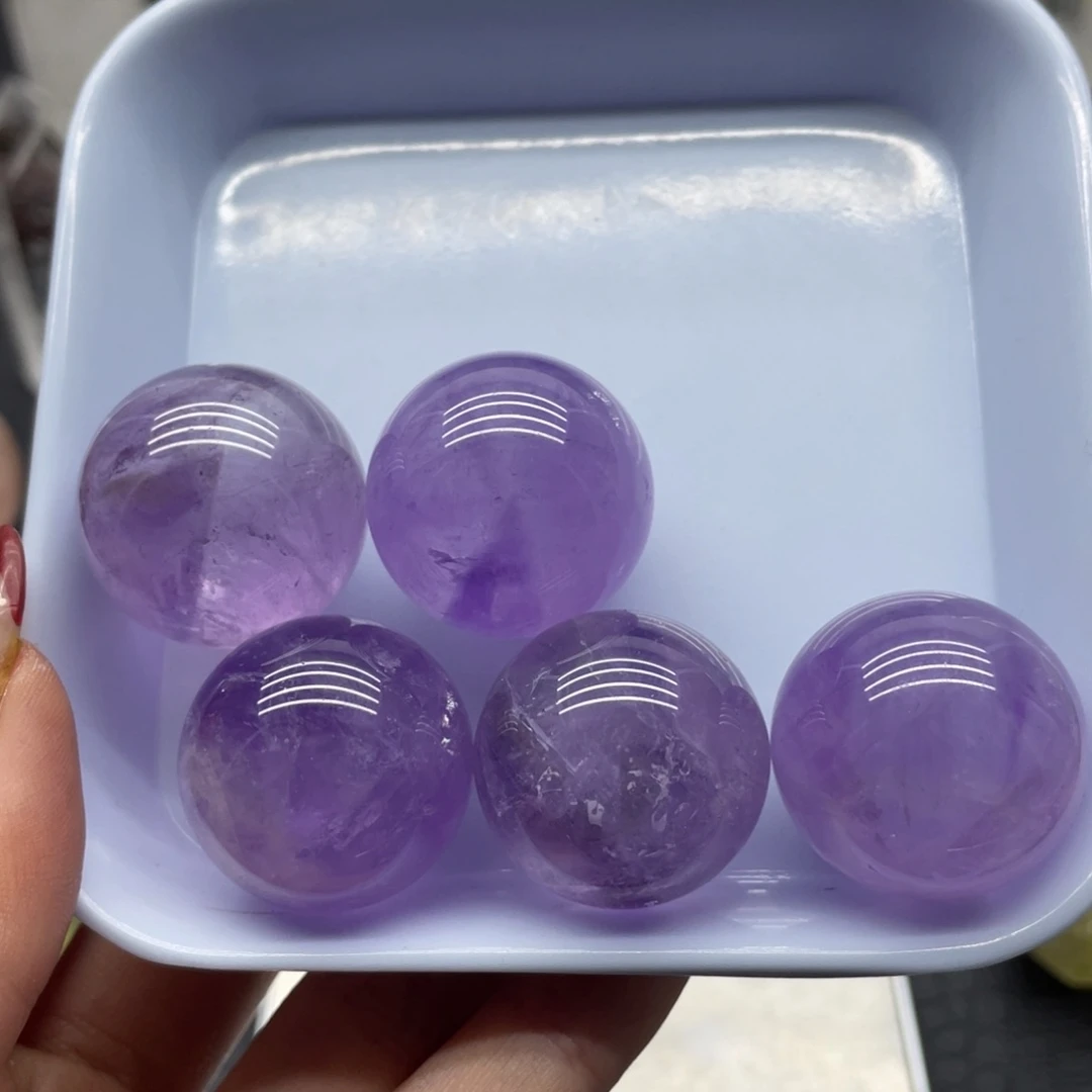 水晶67未镶嵌美***冰紫水晶球